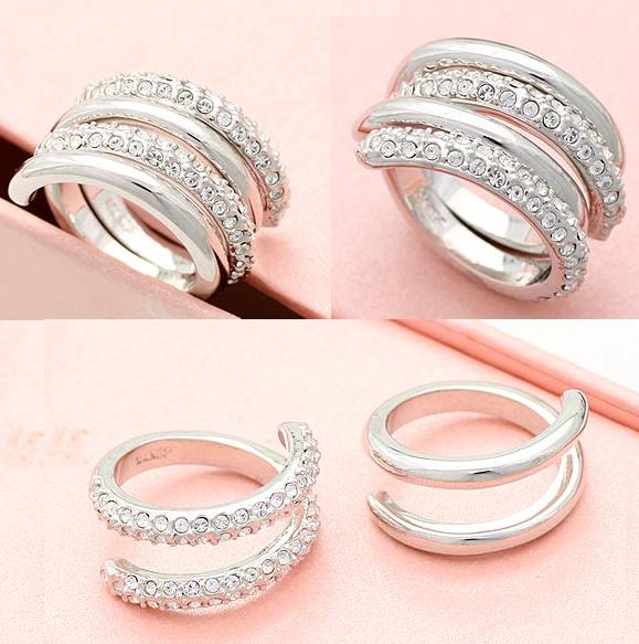 EXQUISITE BYPASS CRYSTAL RING SET-2 RINGS